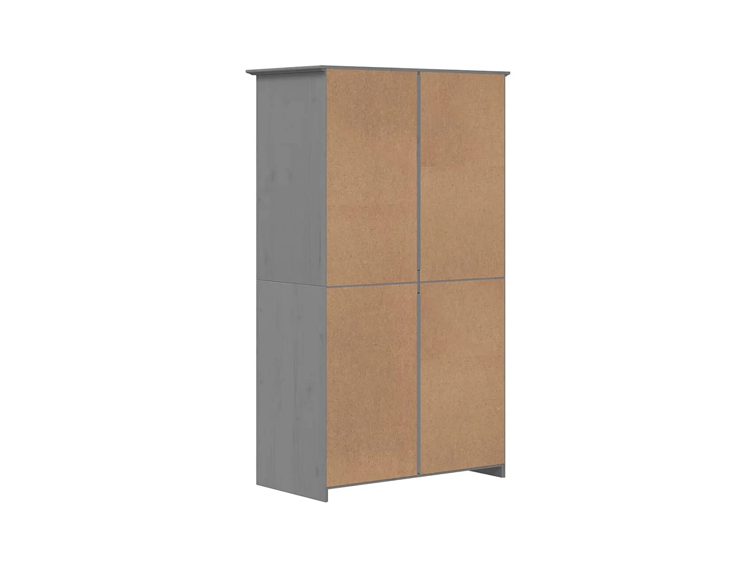 Armadio grigio BODO 99x53,5x173 cm in legno massello di pino