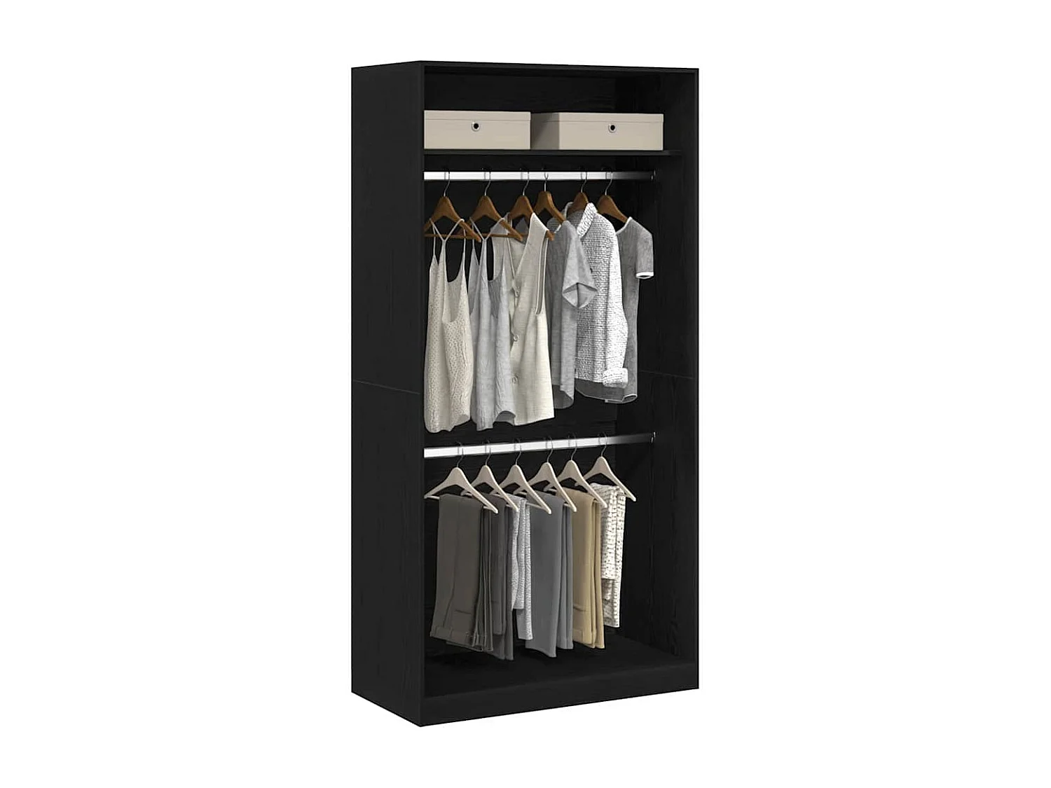 Armoire Chêne noir 100 x 50 x 200 cm Bois d'ingénierie