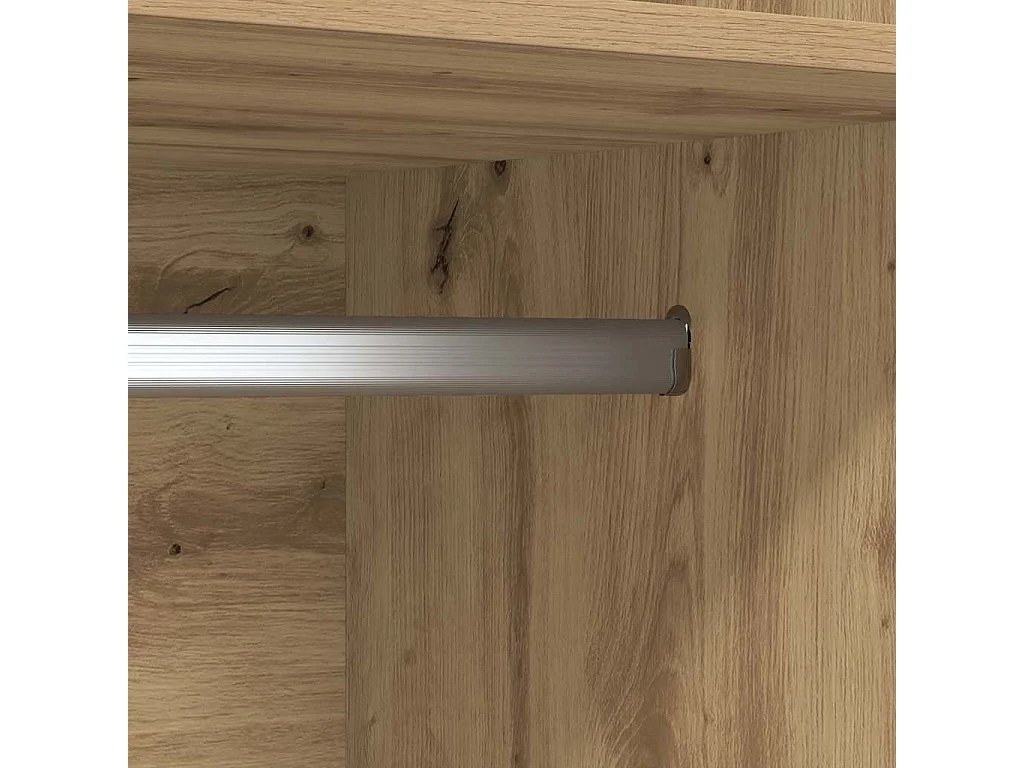 Armoire avec étagère chêne artisanal Bois d'ingénierie