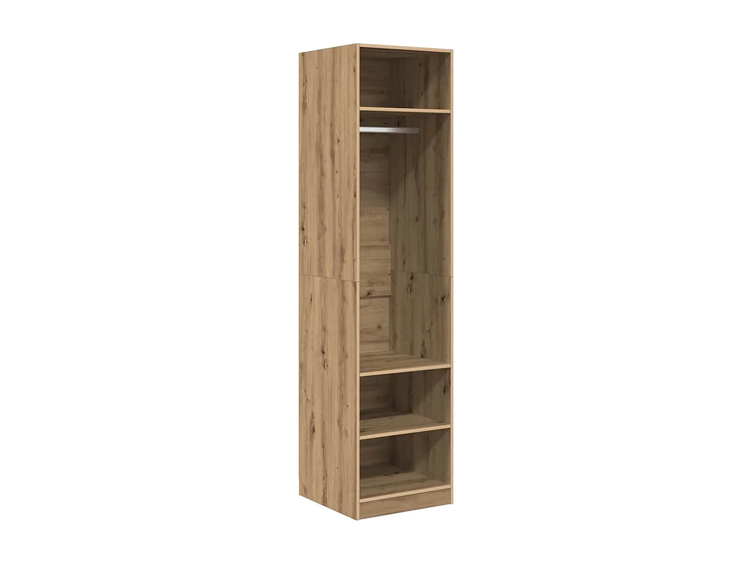 Armoire avec étagère chêne artisanal Bois d'ingénierie