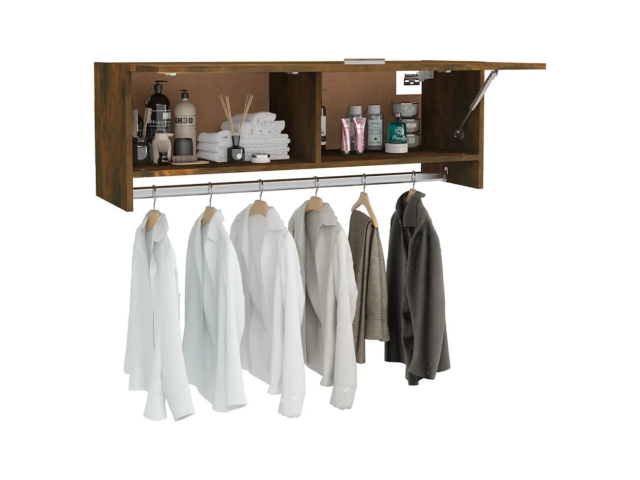 Garde-robe Chêne fumé 100x32,5x35 cm Bois d'ingénierie