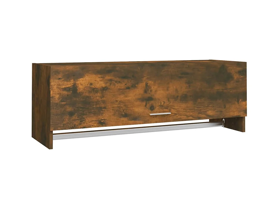 Gerookte eikenhouten kledingkast 100x32,5x35 cm bewerkt hout