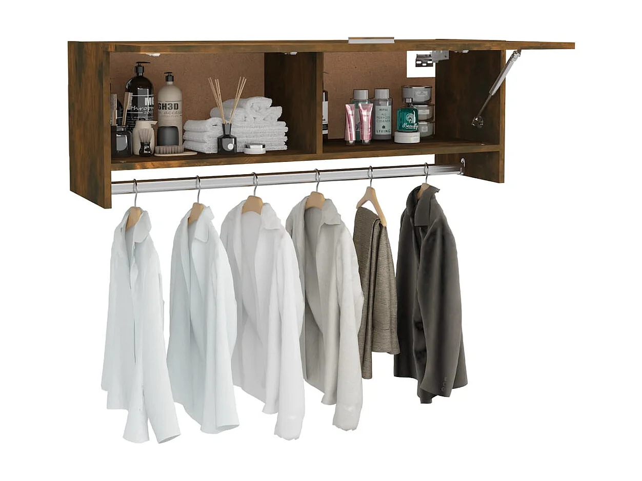 Garde-robe Chêne fumé 100x32,5x35 cm Bois d'ingénierie