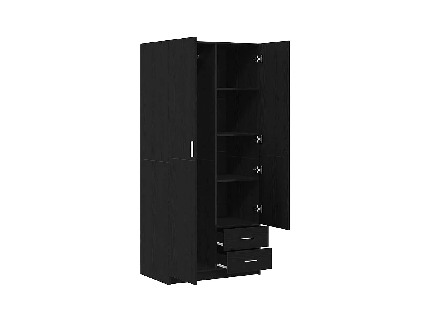 Armoire Chêne noir 80 x 52 x 180 cm Bois d'ingénierie