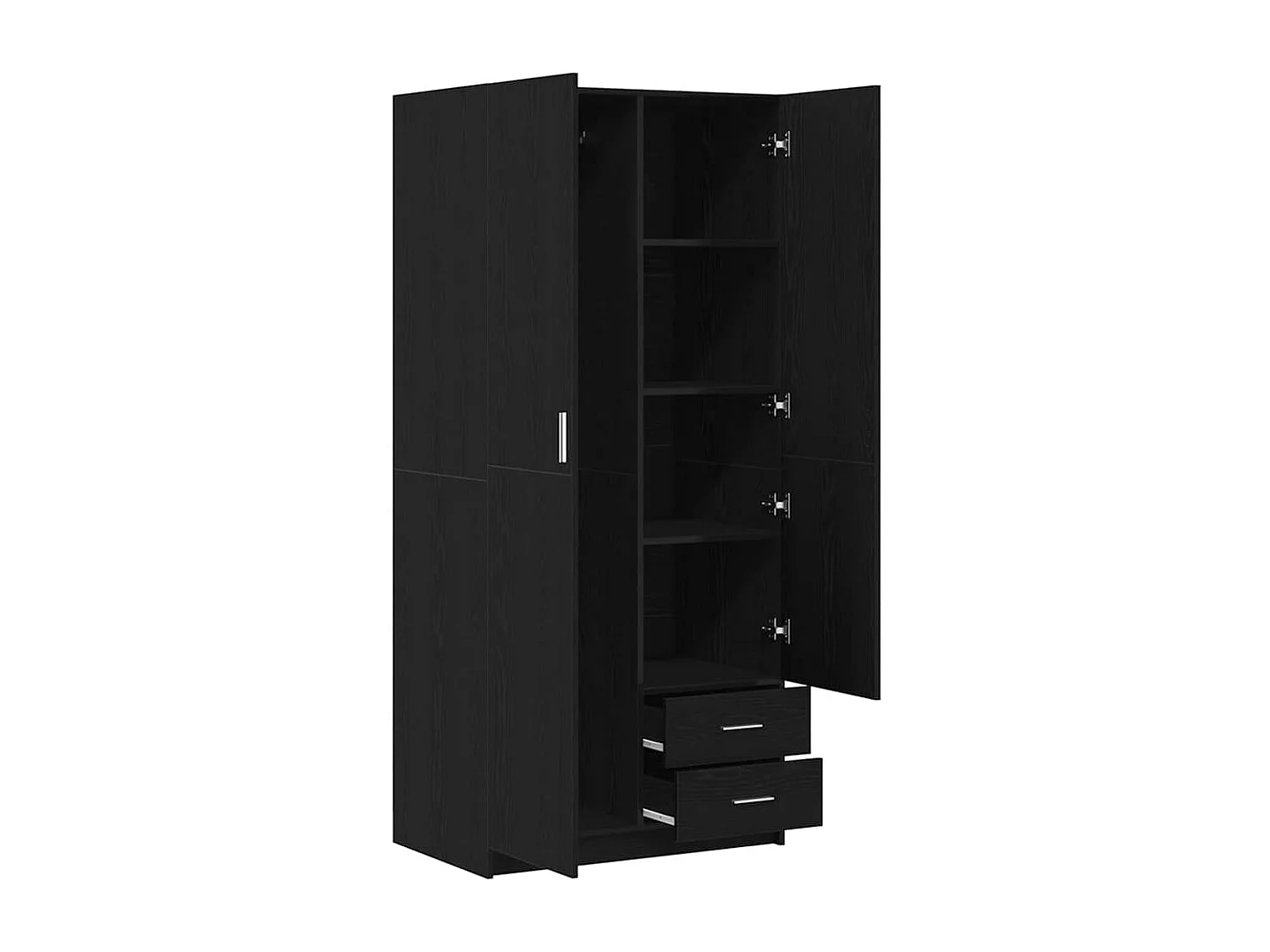 Armoire Chêne noir 80 x 52 x 180 cm Bois d'ingénierie
