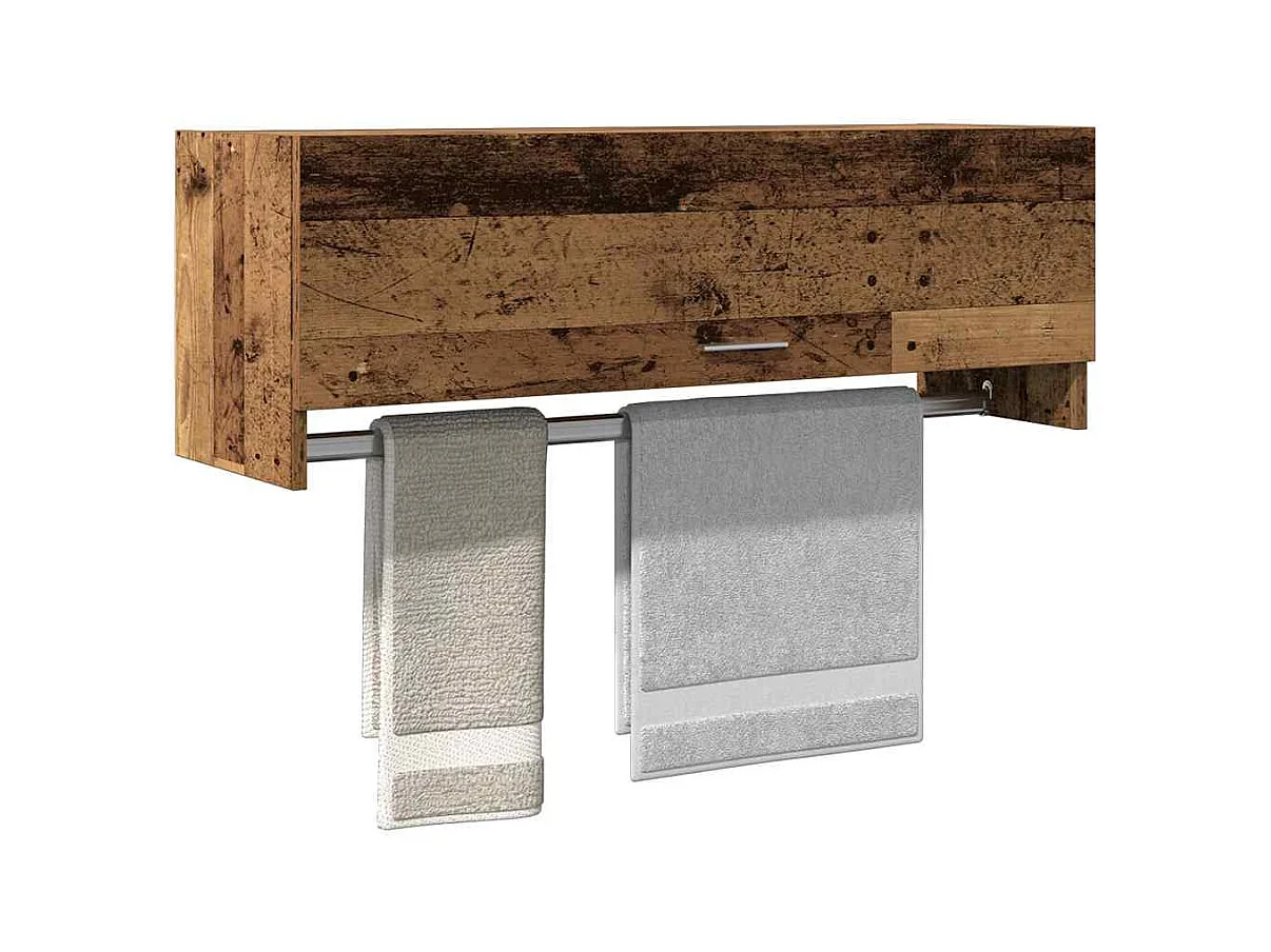 Garde-robe vieux bois 100x32,5x35 cm bois d'ingénierie