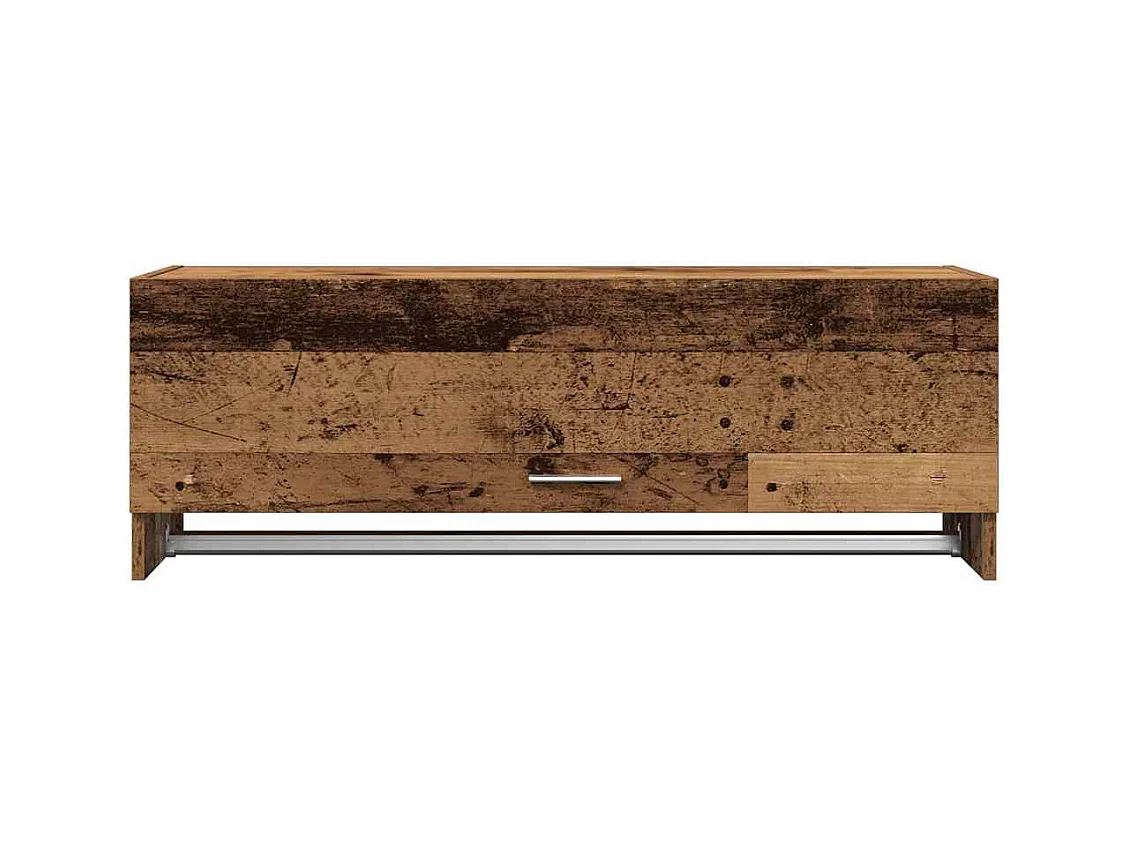 Kledingkast oud hout 100x32,5x35 cm bewerkt hout