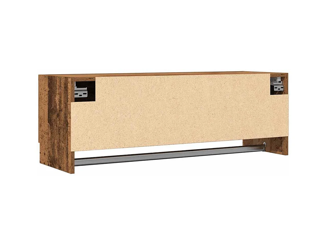 Kledingkast oud hout 100x32,5x35 cm bewerkt hout