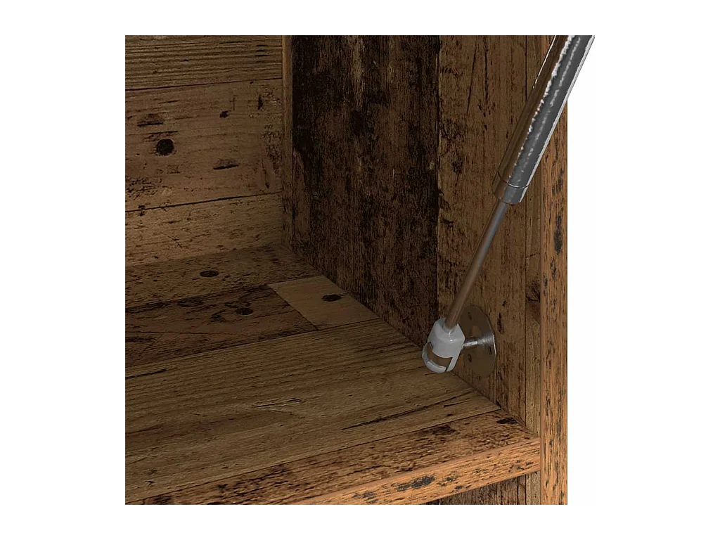 Kledingkast oud hout 100x32,5x35 cm bewerkt hout