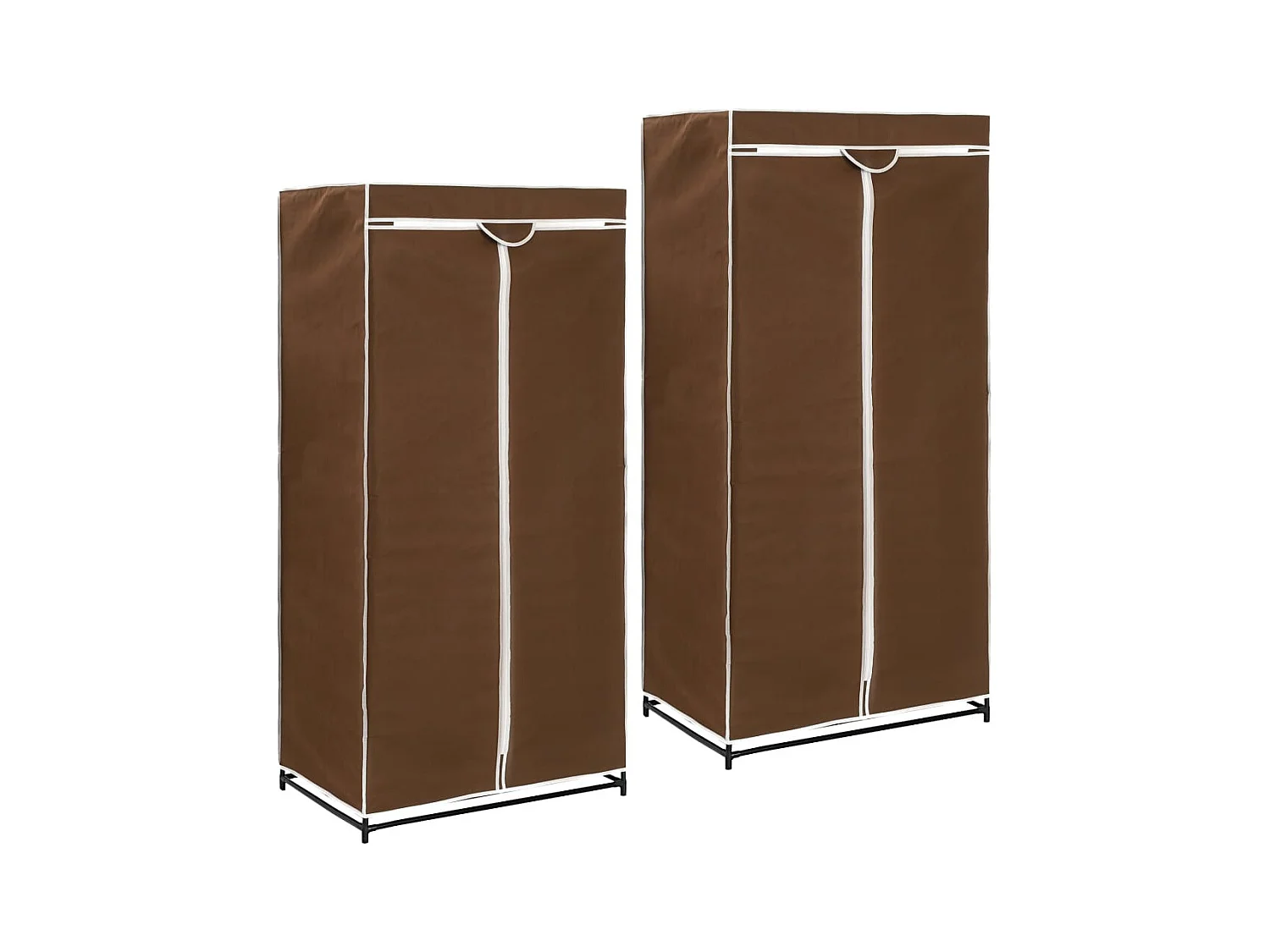 2 pcs Garde-robes Marron 75x50x160 cm