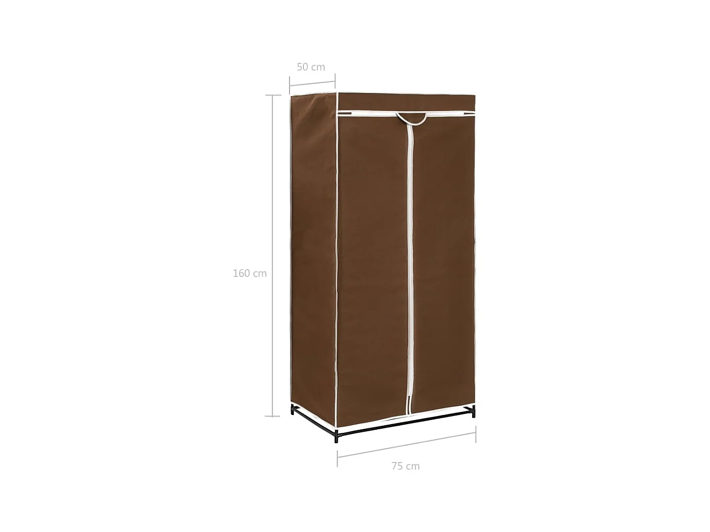 2 pcs Garde-robes Marron 75x50x160 cm