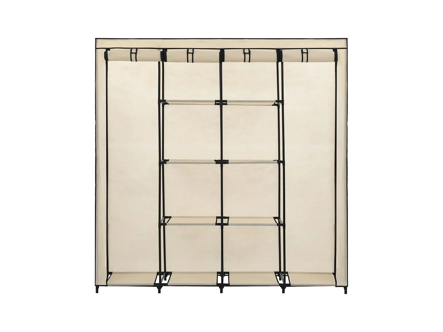 Armario con 4 compartimentos Crema 175x45x170 cm