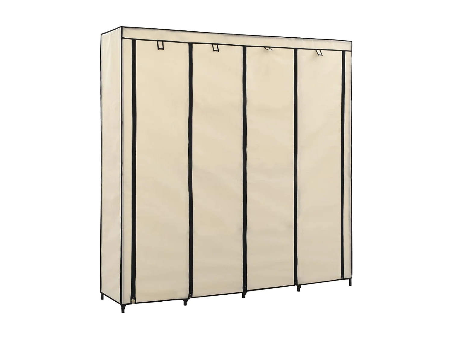 Armadio a 4 scomparti Crema 175x45x170 cm