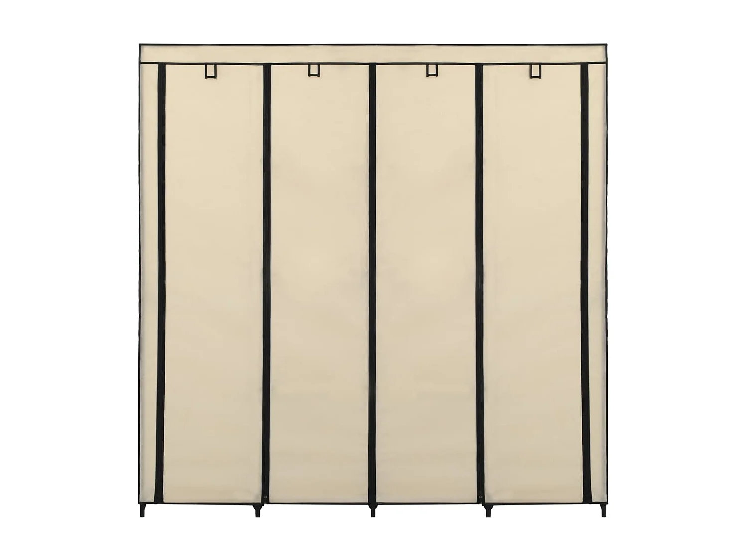 Armadio a 4 scomparti Crema 175x45x170 cm