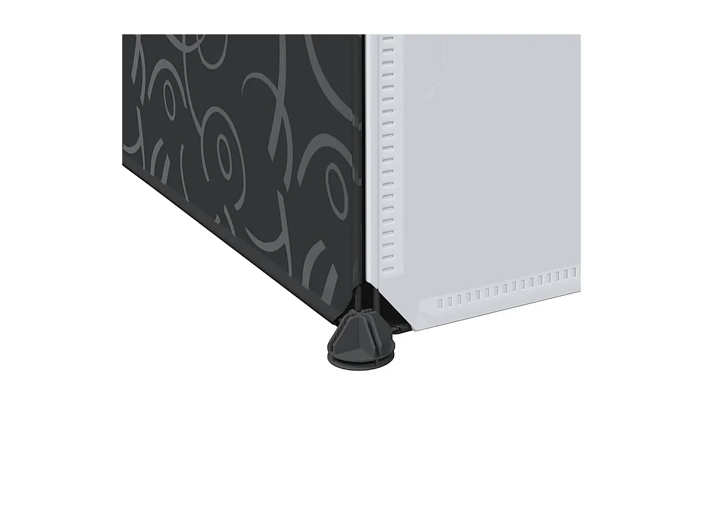 Armario modular 9 compartimentos blanco y negro 109x36,5x143 cm