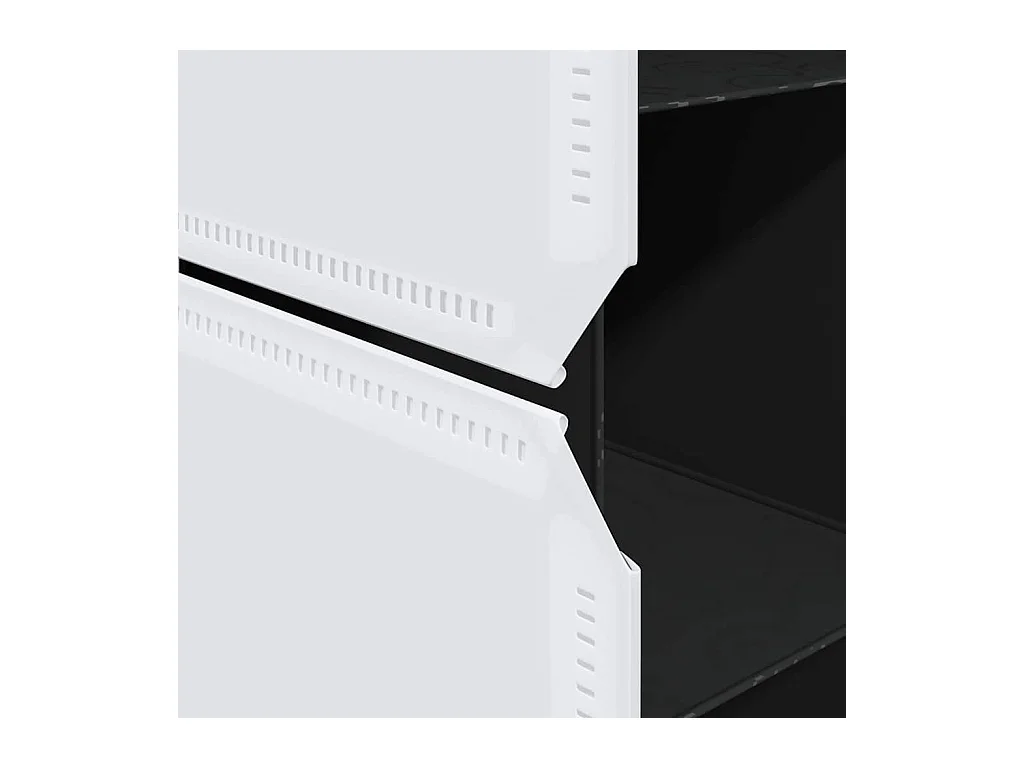 Armario modular 9 compartimentos blanco y negro 109x36,5x143 cm