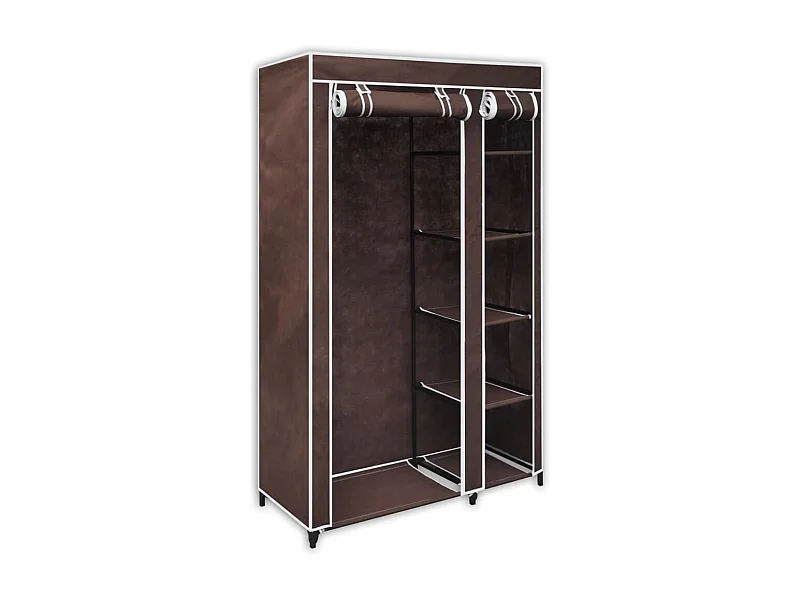 Garde-robe Tissu Marron