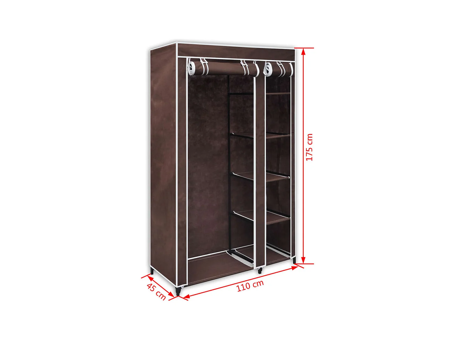 Brauner Stoffschrank