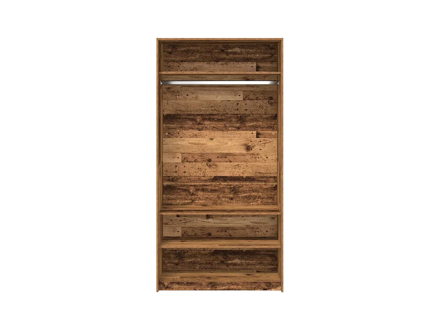 Kledingkast oud hout 100x50x200 cm bewerkt hout