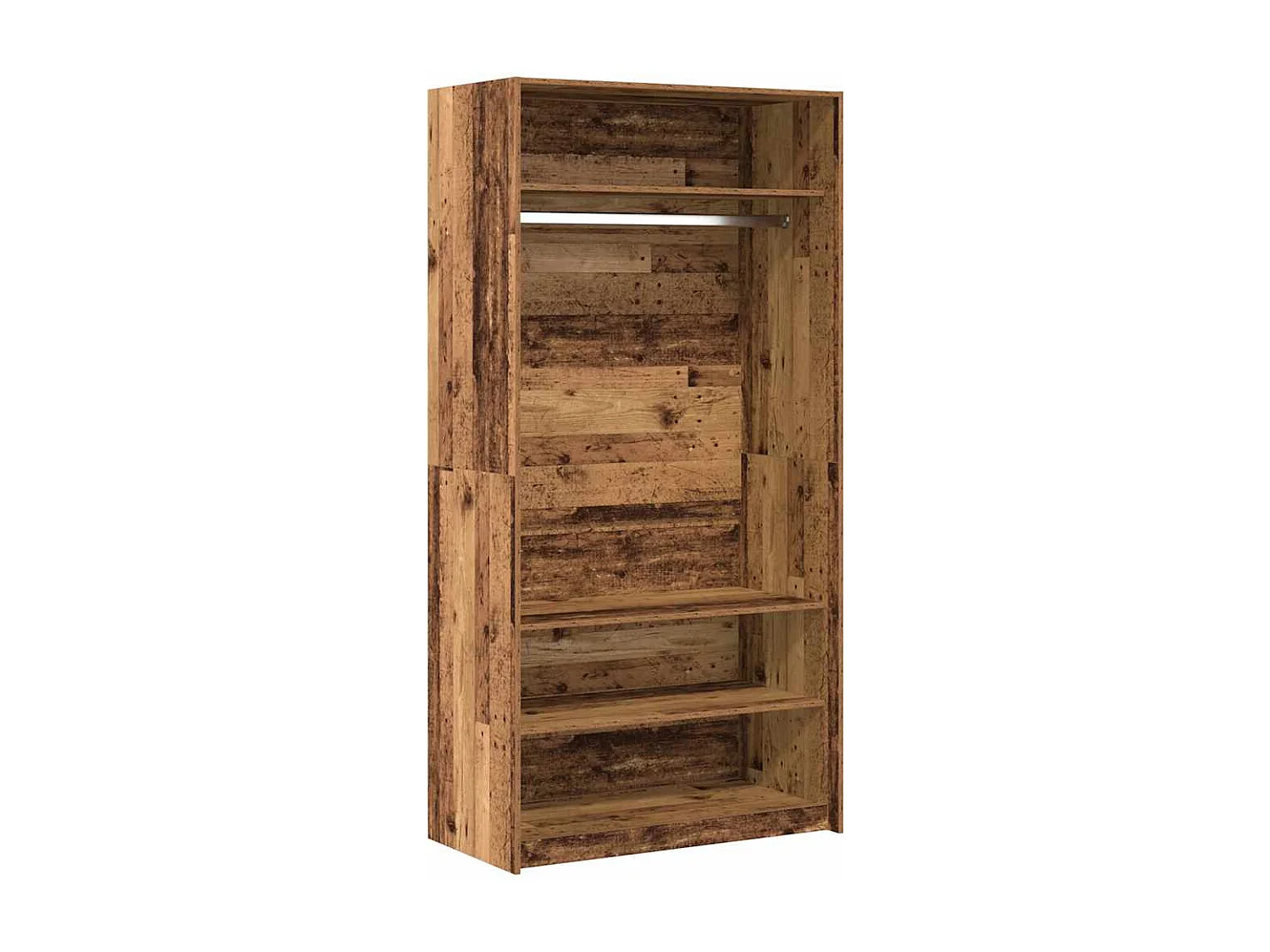 Garde-robe vieux bois 100x50x200 cm bois d'ingénierie