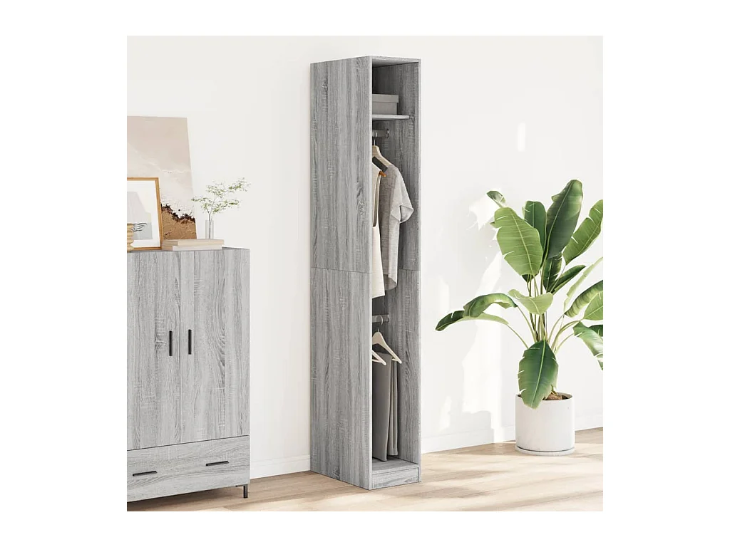Armadio grigio Sonoma 30x50x200 cm in legno ingegnerizzato