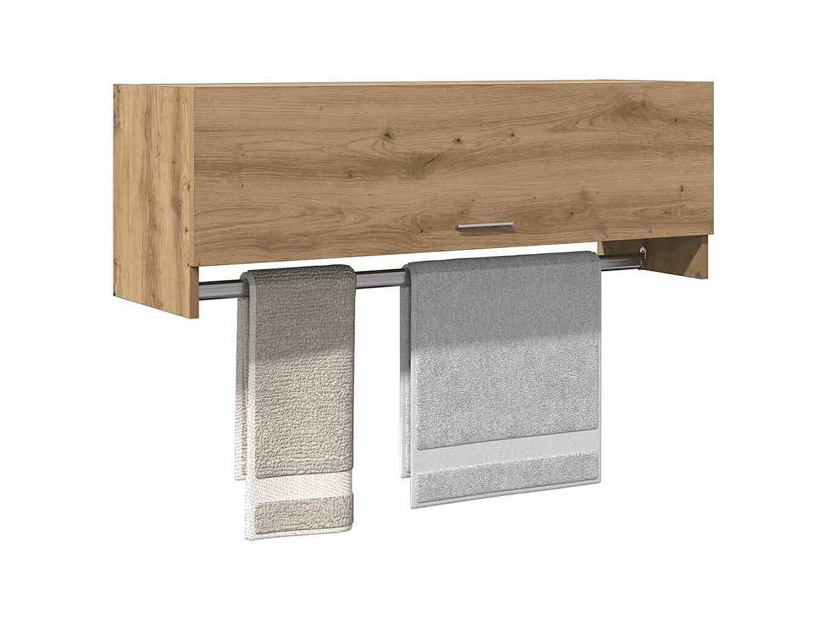 Garde-robe chêne artisanal 100x32,5x35 cm bois d'ingénierie