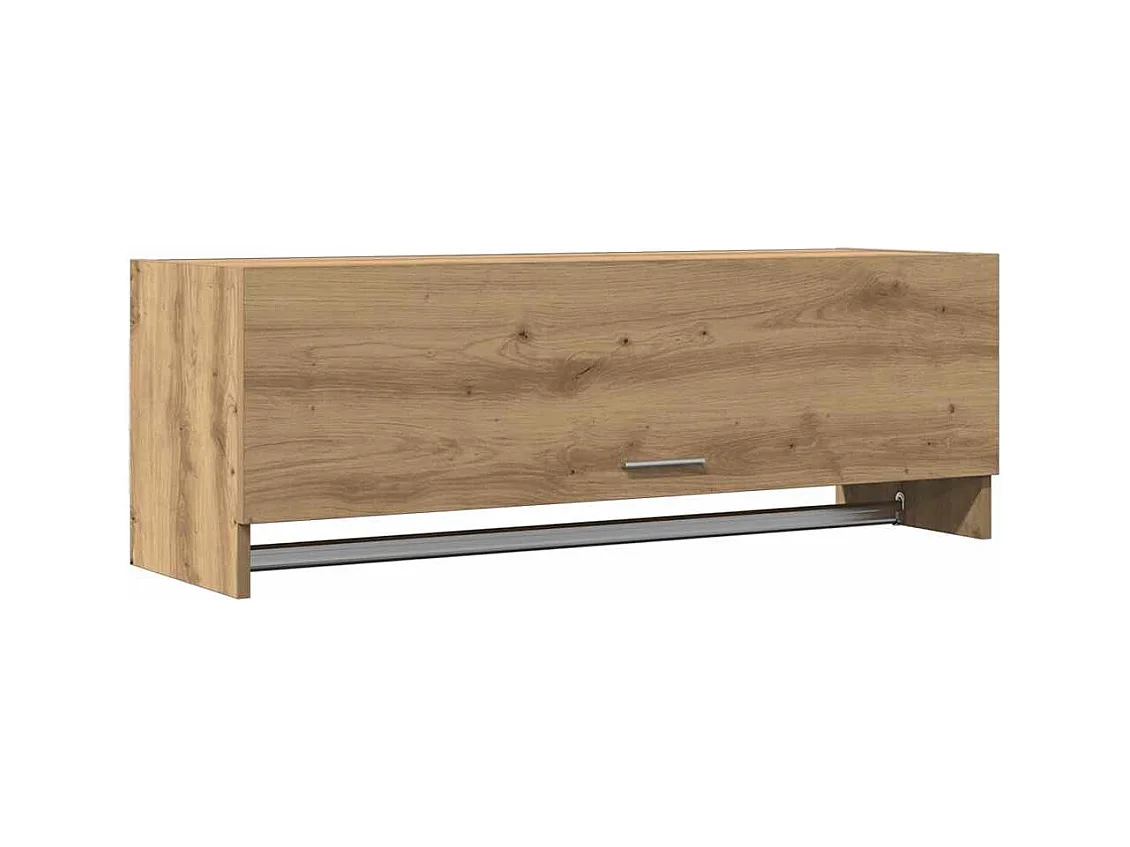 Handgemaakte eikenhouten kledingkast 100x32,5x35 cm bewerkt hout