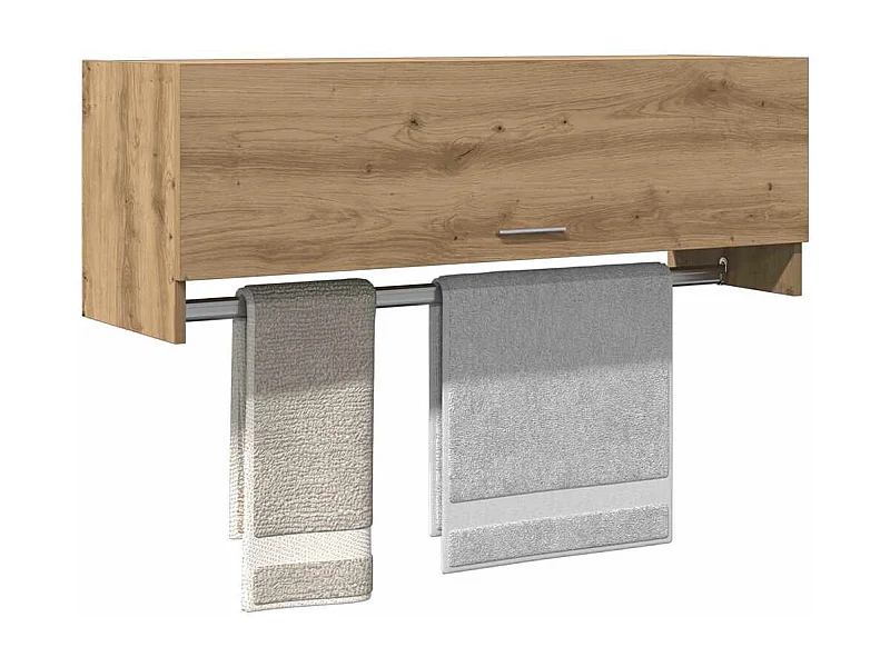 Garde-robe chêne artisanal 100x32,5x35 cm bois d'ingénierie