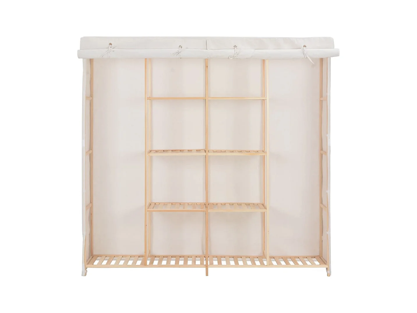 Witte kledingkast 173x40x170 cm stof