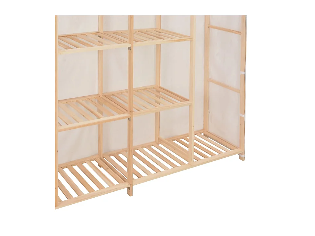 Witte kledingkast 173x40x170 cm stof