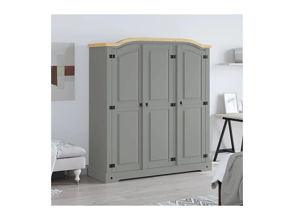 Armadio a 3 ante Corona gamma Pino messicano Grigio