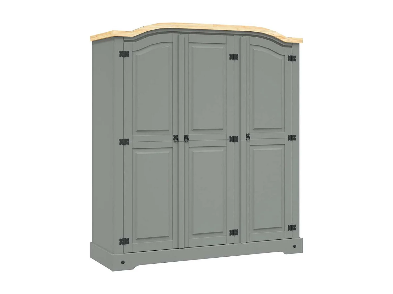 Garde-robe avec 3 portes Gamme Corona pin mexicain Gris