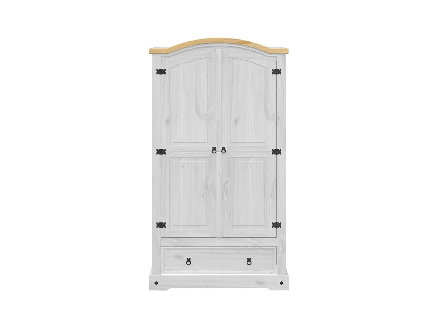 Armario Corona blanco 102x52x186 cm madera maciza de pino