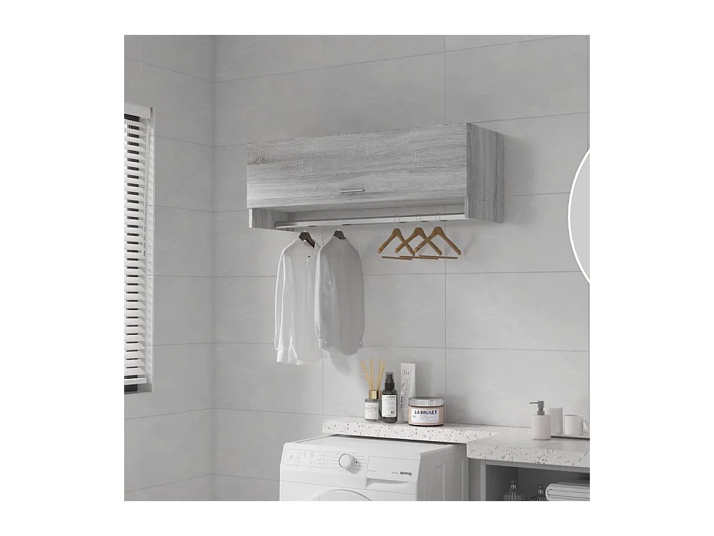 Garde-robe Sonoma gris 100x32,5x35 cm Bois d'ingénierie