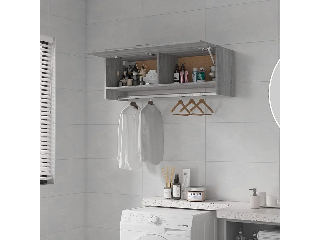 Garde-robe Sonoma gris 100x32,5x35 cm Bois d'ingénierie