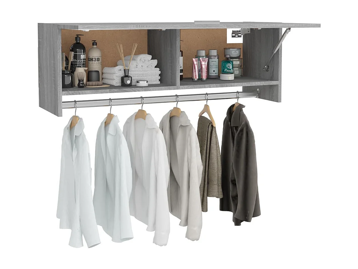 Garde-robe Sonoma gris 100x32,5x35 cm Bois d'ingénierie