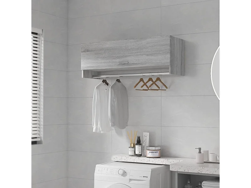 Garde-robe Sonoma gris 100x32,5x35 cm Bois d'ingénierie