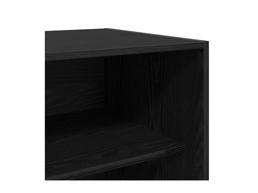Kleiderschrank Eiche schwarz 80 x 50 x 200 cm Holzwerkstoff