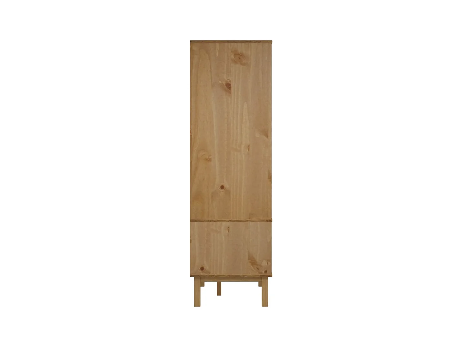 OTTA Kleiderschrank Braun und Grau 76,5 x 53 x 172 cm Massivholz Kiefer