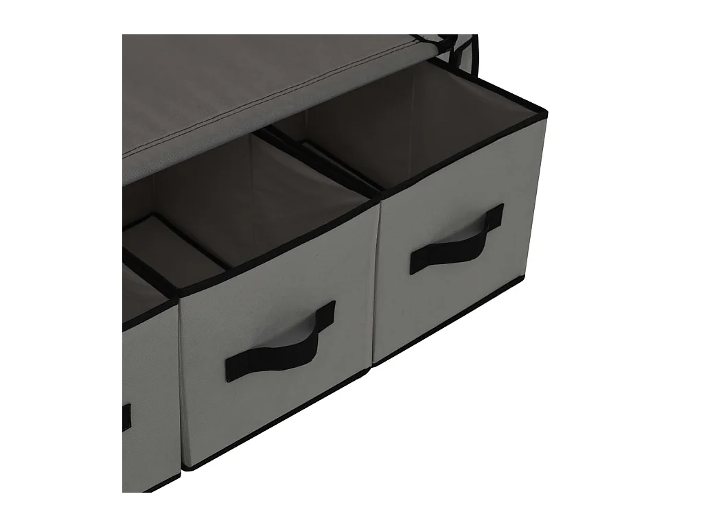 Grauer Kleiderschrank 87 x 49 x 159 cm Stoff