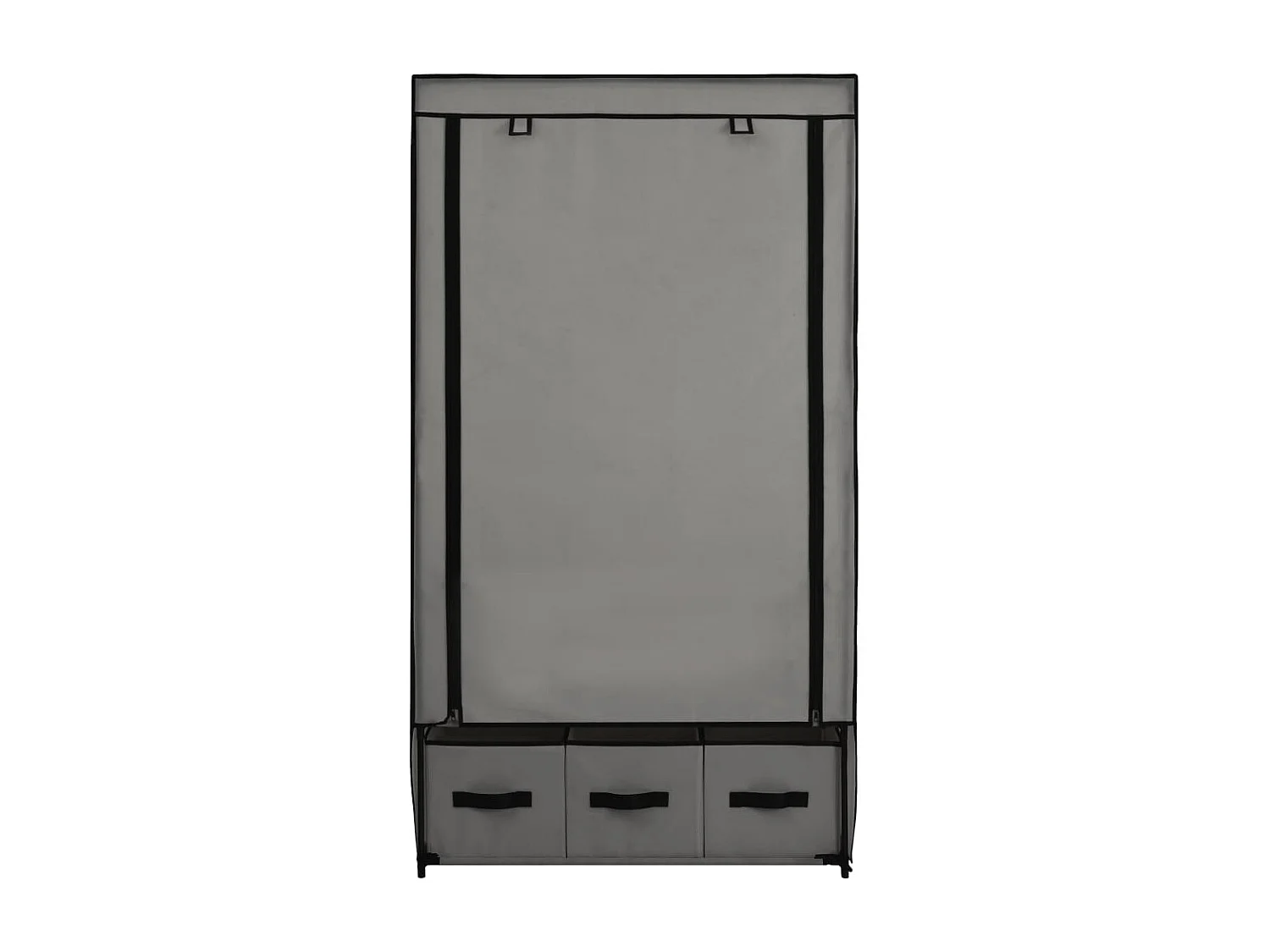 Armario gris 87 x 49 x 159 cm Tela