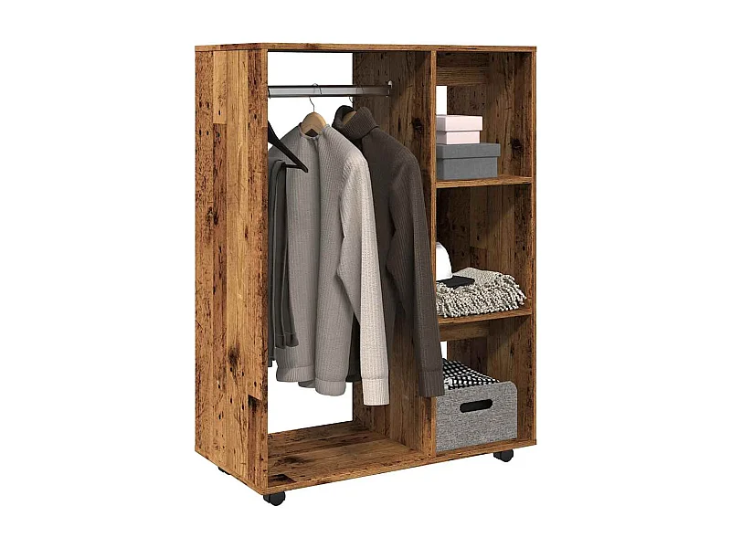 Garde-robe vieux bois 80x40x110 cm bois d'ingénierie