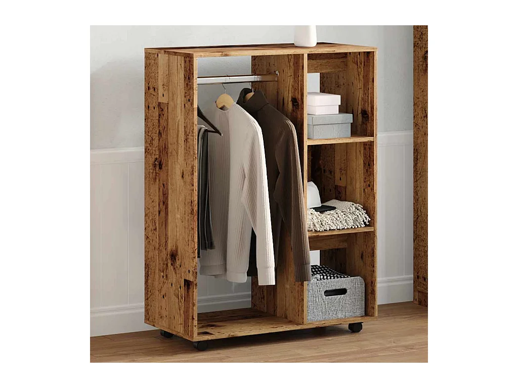 Garde-robe vieux bois 80x40x110 cm bois d'ingénierie