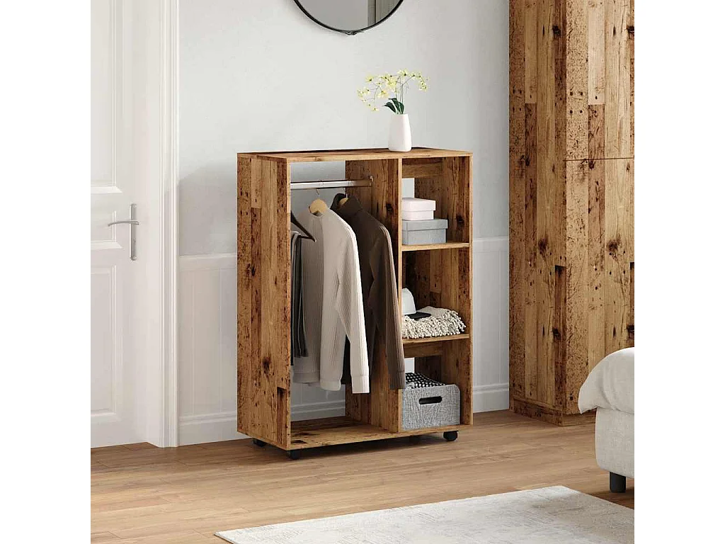 Garde-robe vieux bois 80x40x110 cm bois d'ingénierie