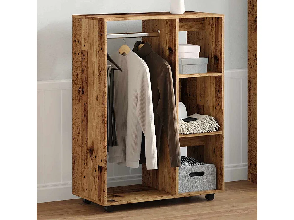 Garde-robe vieux bois 80x40x110 cm bois d'ingénierie