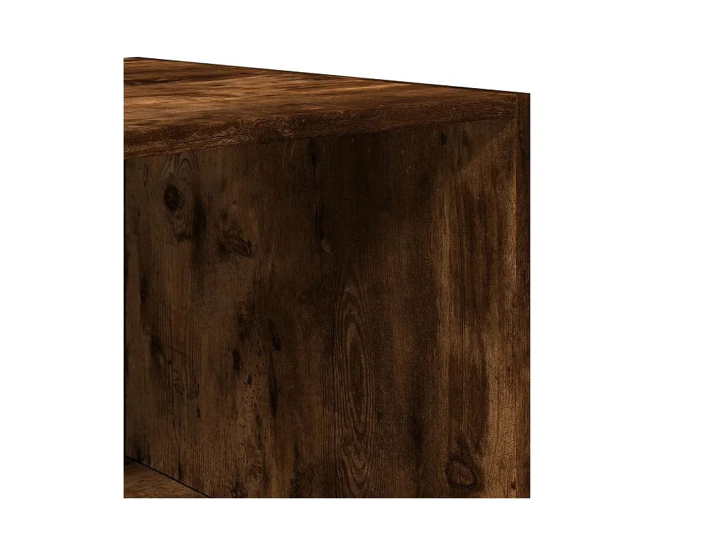 Gerookte eikenhouten kledingkast 50x50x200 cm bewerkt hout