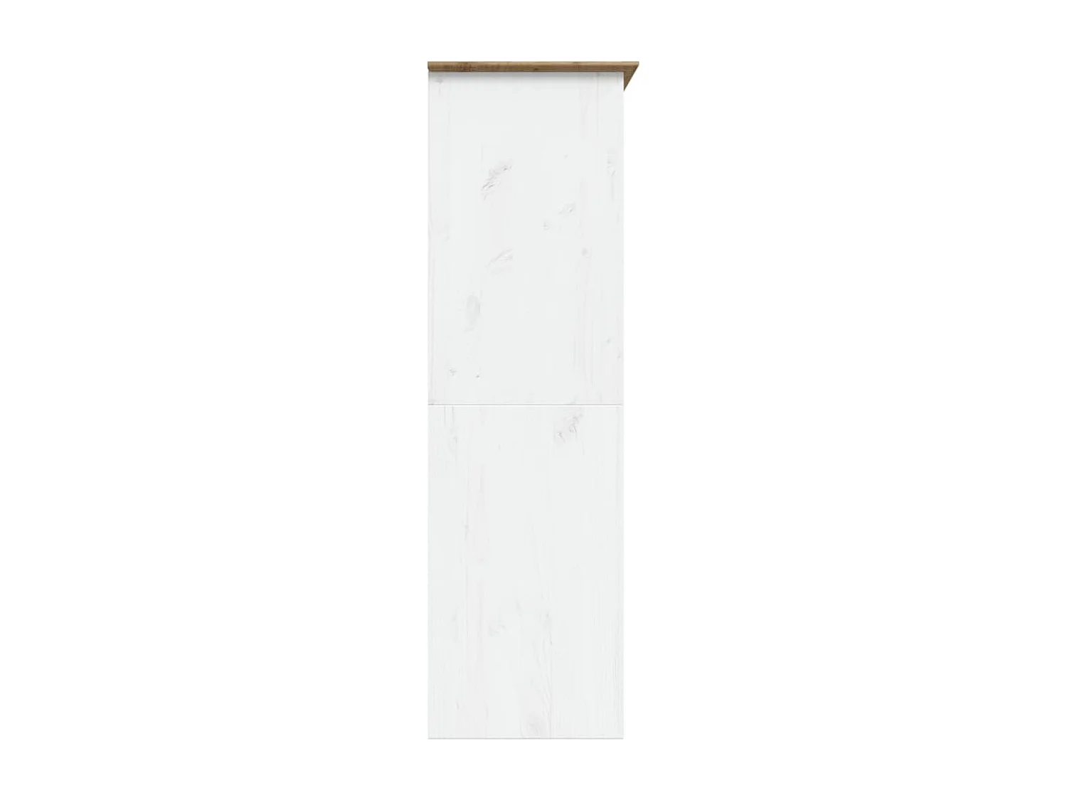 Armadio BODO bianco marrone 146x53,5x173 cm in legno massello di pino