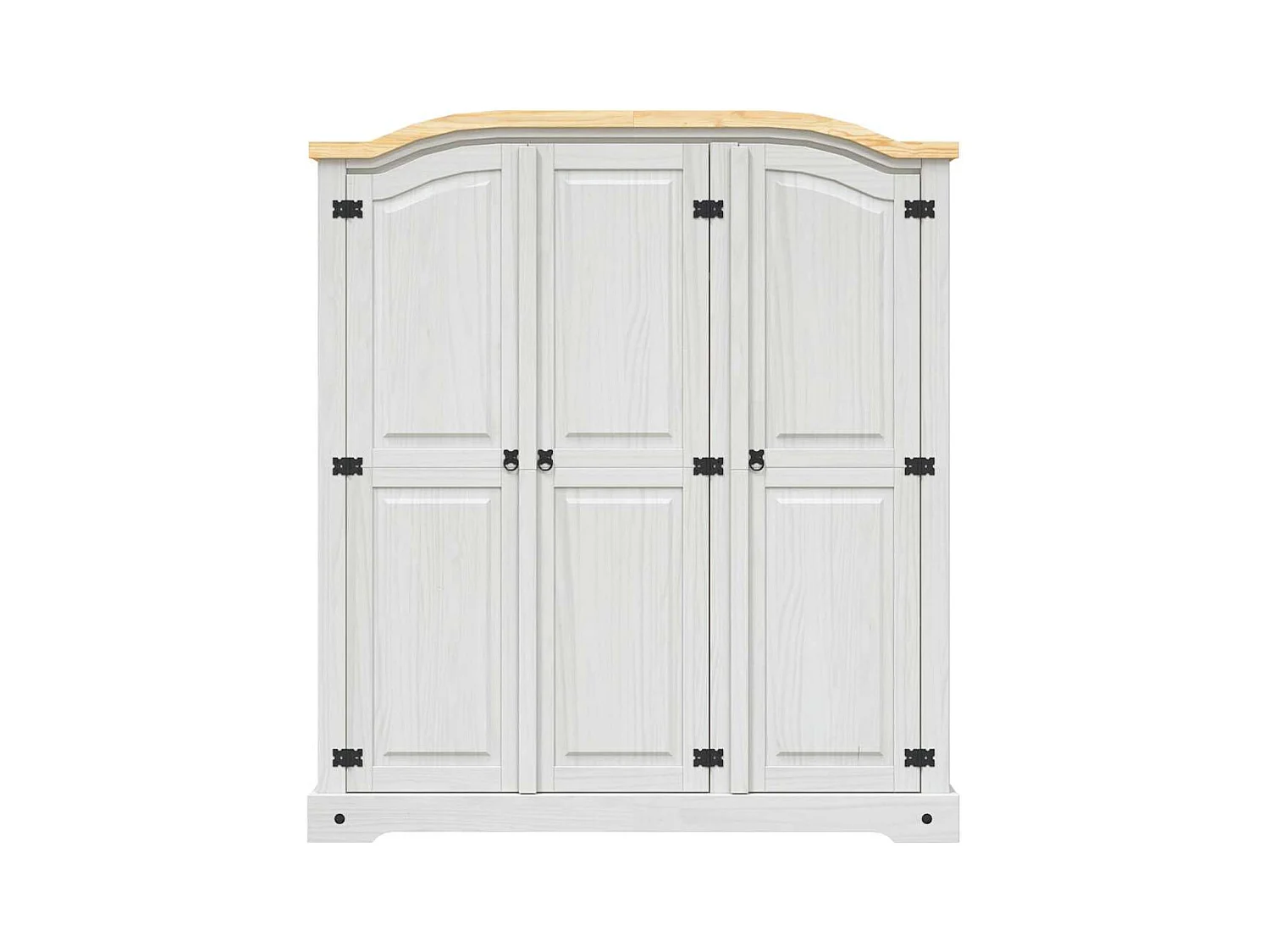 Kledingkast met 3 deuren Corona-serie Mexicaans grenen Wit