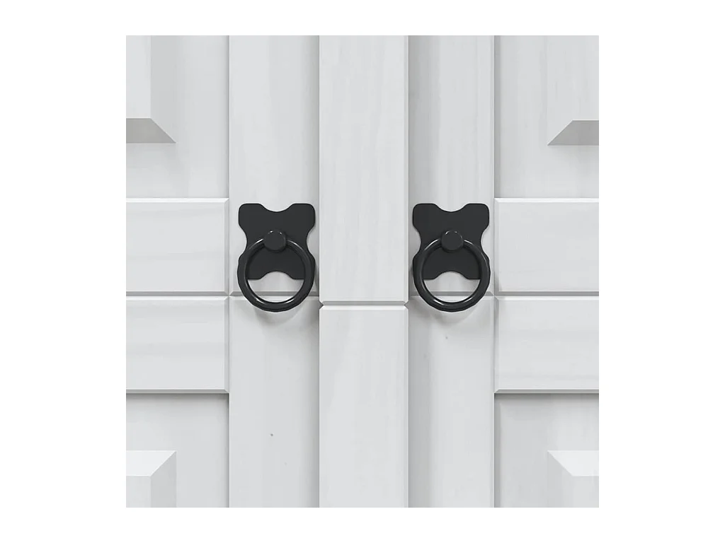 Kledingkast met 3 deuren Corona-serie Mexicaans grenen Wit