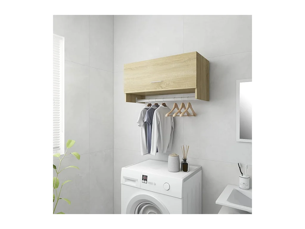 Sonoma eiken kledingkast 70x32,5x35 cm bewerkt hout